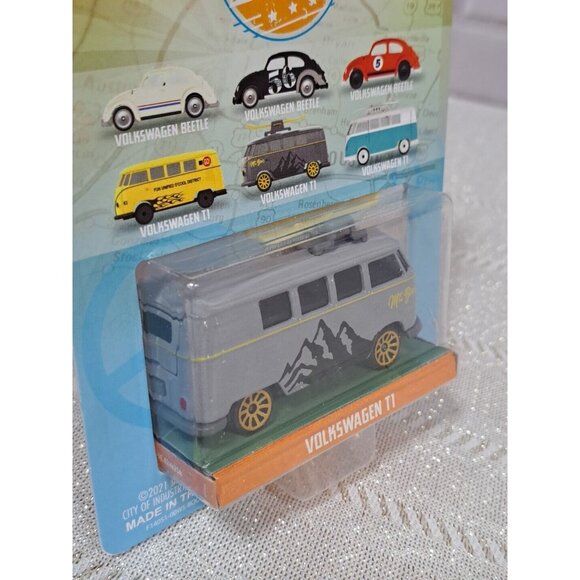 Jada Punch Buggy Slug Bug Volkswagen T1 "Mt. Bear" Diecast Model Van Ski - Picture 4 of 6